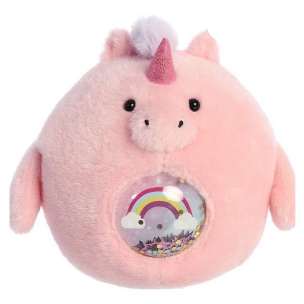 Aurora World Kids Stuffed Animal Shaker 5" Unicorn  Plush Toy Kids birthday Gift